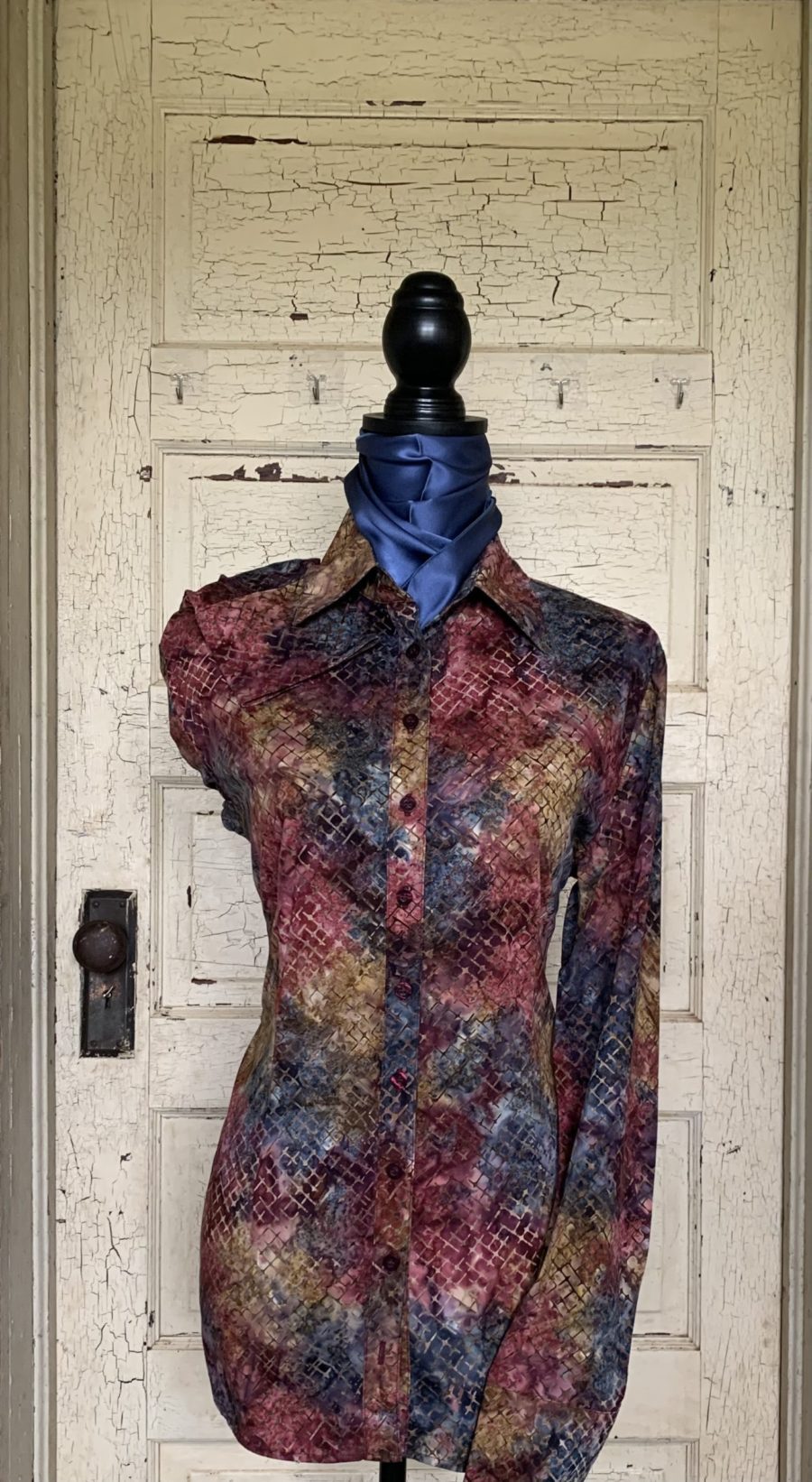 Red and Gold Mottled Shirt